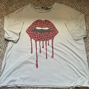 Grey Oversized Short Sleeve T-Shirt